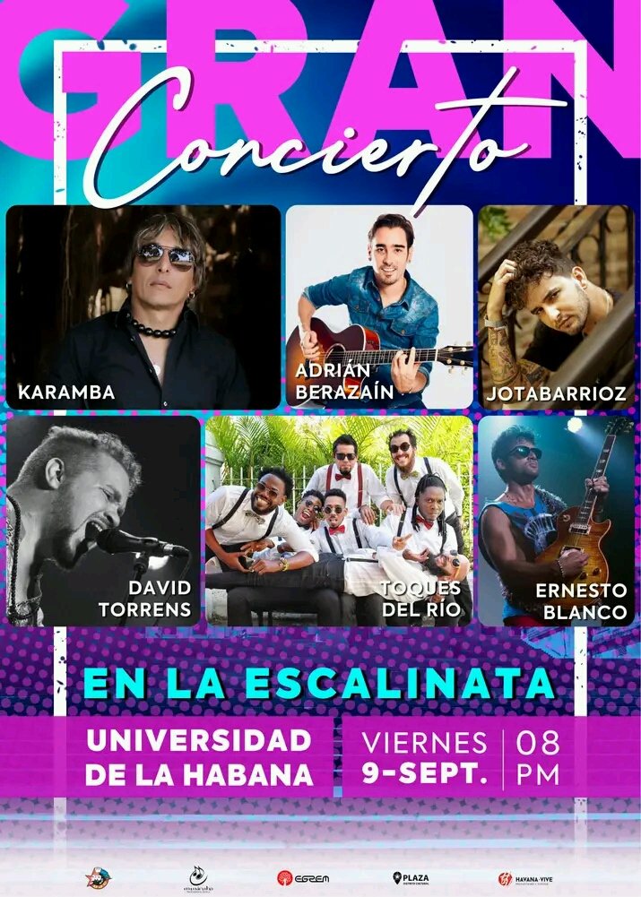 Hoy: Gran Concierto en la Escalinata de la Universidad de La Habana