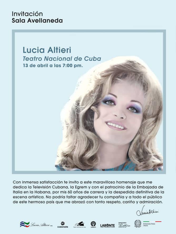 Lucía Altieri agradece el amor del público cubano