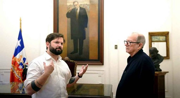 Gabriel Boric ySilvio Rodríguez