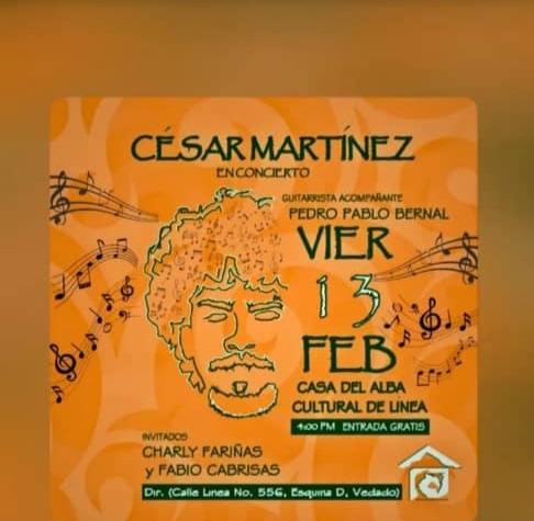 César Martínez en concierto en la Casa del Alba Cultural