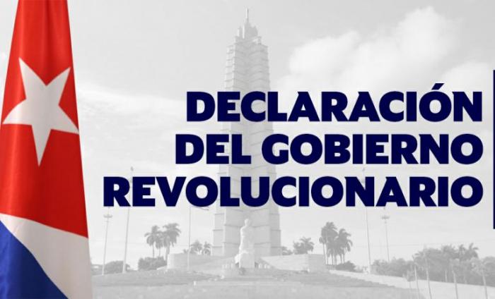 Declaración Gobierno Revolucionario. Foto Tomada de Granma
