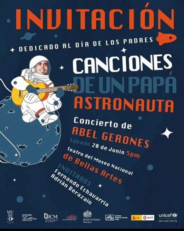 Abel Geronés y dos invitados de lujo para un papá astronauta
